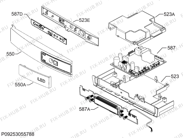 Взрыв-схема холодильника Ikea ISANDE 20282372 - Схема узла Diffusor